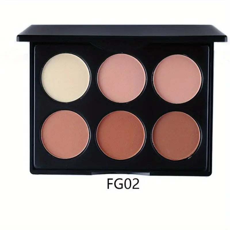 6-Color Contour & Highlighter Powder Palette
