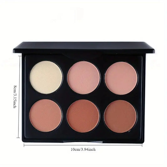 6-Color Contour & Highlighter Powder Palette