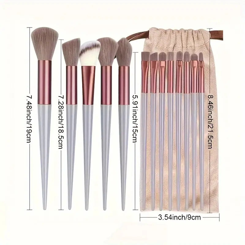 13Pcs Soft Fluffy Makeup Brush Set